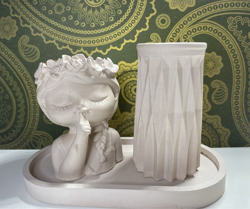 Набор для дома декор, набор девочка , гипсовый декор