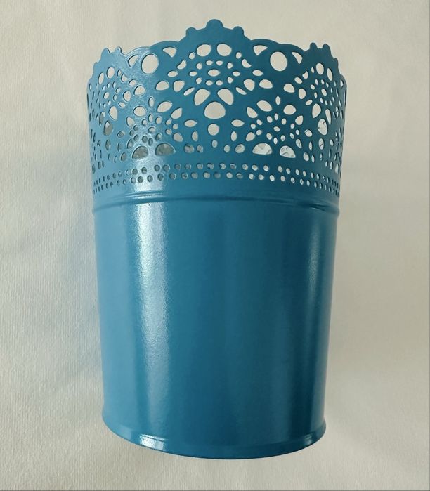 Vaso em aço azul Skurar IKEA