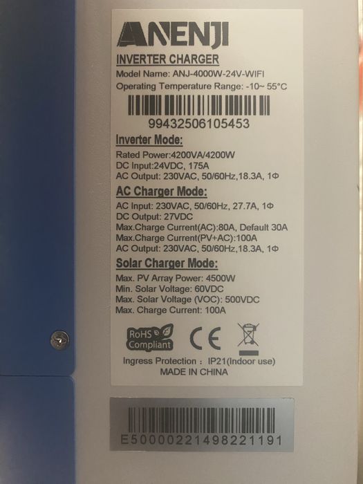 Інвертор 4,2 кВт 24v