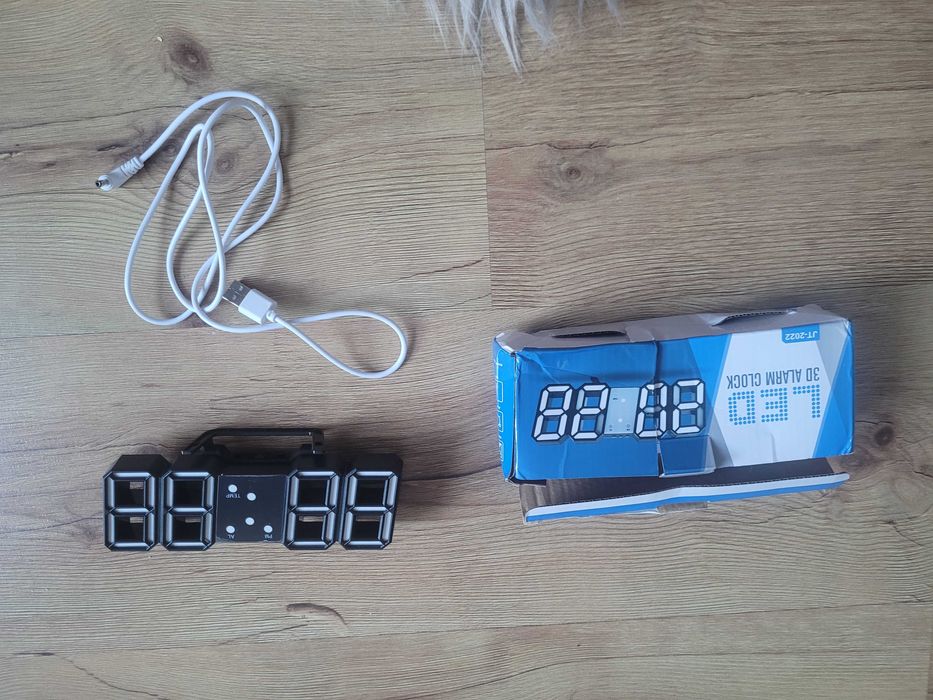 Zegarek budzik 3d led