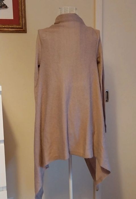 Cardigan assimétrico | lilás | malha quente lã | 3 Suisses