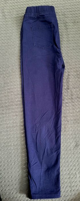 Elegancie galowe spodnie granatowe