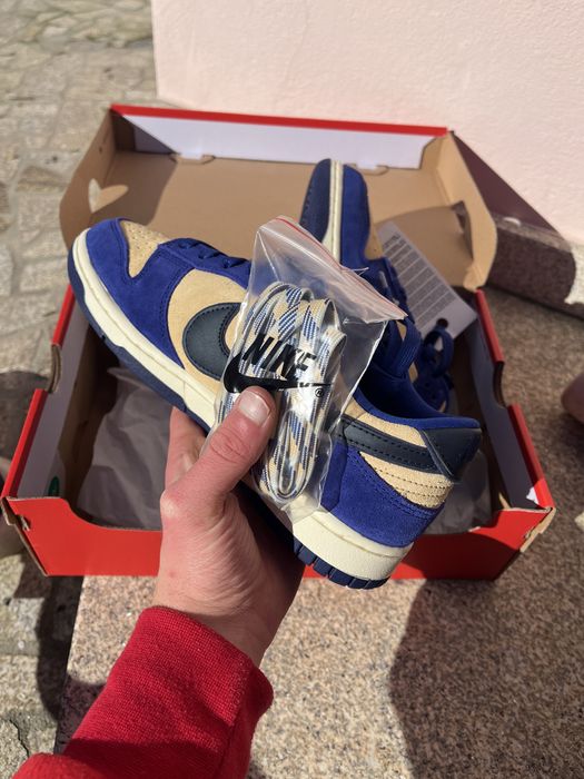 Nike dunk low blue suede