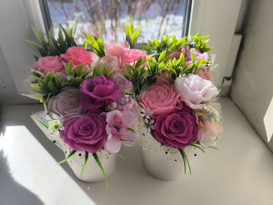 День матері  букет з мила Подарунок мило букет квіти