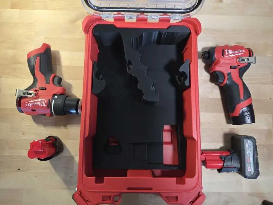 Вставка вкладиш для інструментів Milwaukee Packout Subcompact M12 (3401-20 + 3450-20) (BLDDRC-0 + BLIDRC-0)
