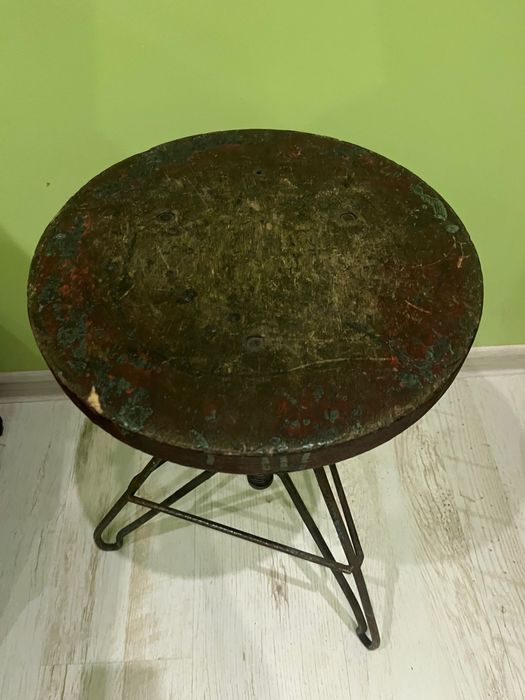 Zestaw 3 taboretów warsztatowych industrialne hoker loft PRL