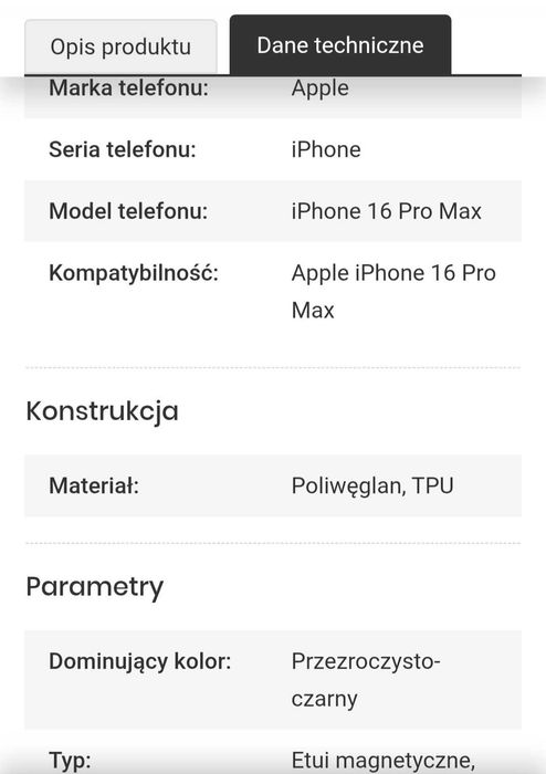 Etui do Iphone 16 Pro Max