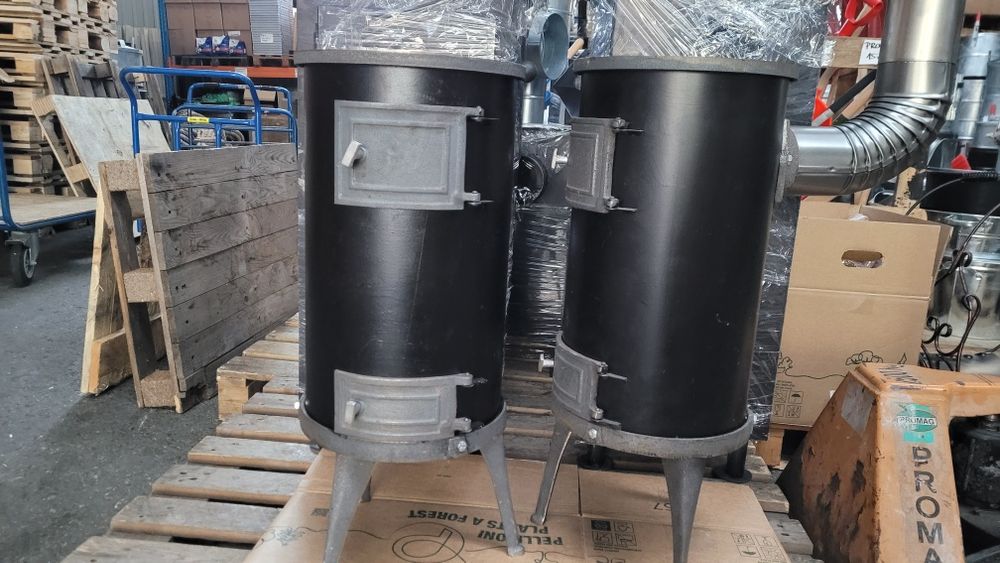 Piec Piecyk Cyganek koza 7kw żeliwny duży kominek koza żeliwna  ogrzew