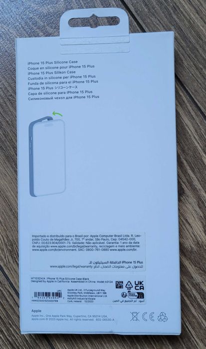 Etui Apple Silicone Case do iPhone 15 Plus z MagSafe czarne NOWE