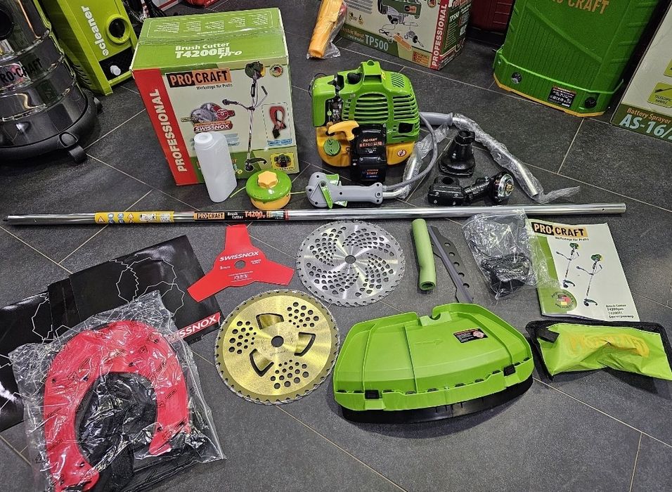 3 Ножа Бензокоса ProCraft Бензиновая Коса Мощная Триммер Гарантия