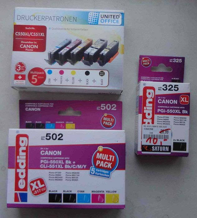 Картриджи Canon C550XL/C551XL CLI-551XL PG-550XL для принтера