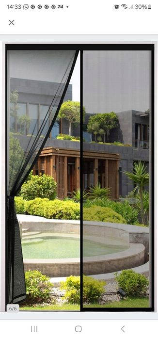 Moskitiera magnetyczna czarny 100cm/220cm CINKEE