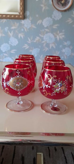 6 Copos T. MURANO Glass