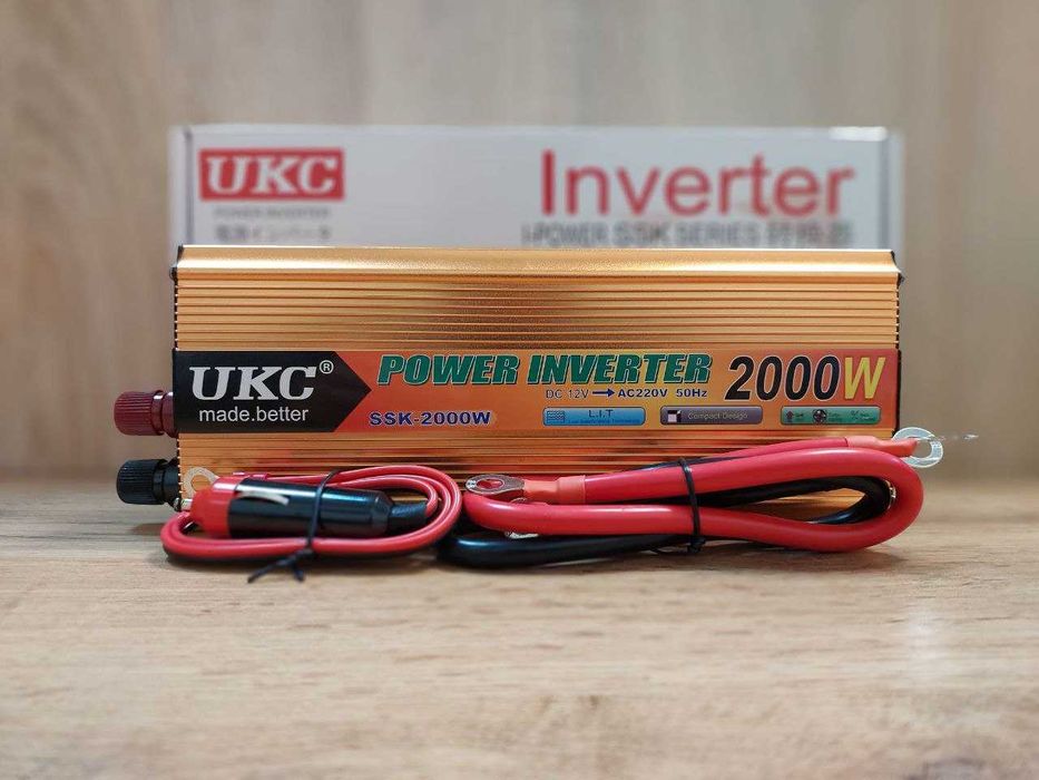 Инвертор • Преобразователь напряжения 12v-220v 2000W •Інвертор напруги