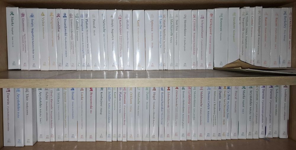 Biblioteka Filozofów Hachette, zestaw od 1 do 81 tomu