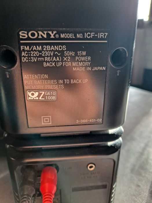 System Audio SONY ICF-IR7 made in Japan