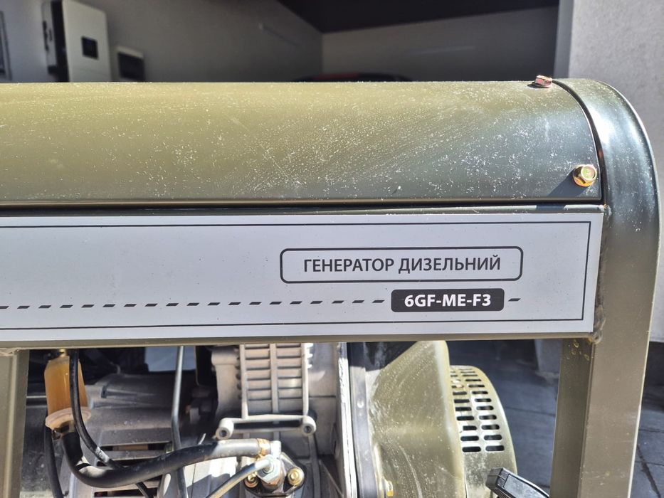 Дизельный генератор 6GF-ME-F3 (5.5–6 кВт) почти новый, 40 моточасов