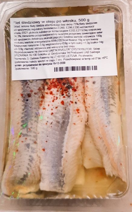 Śledz W Oleju, 500 G Saldoga Litewskie Przysmaki