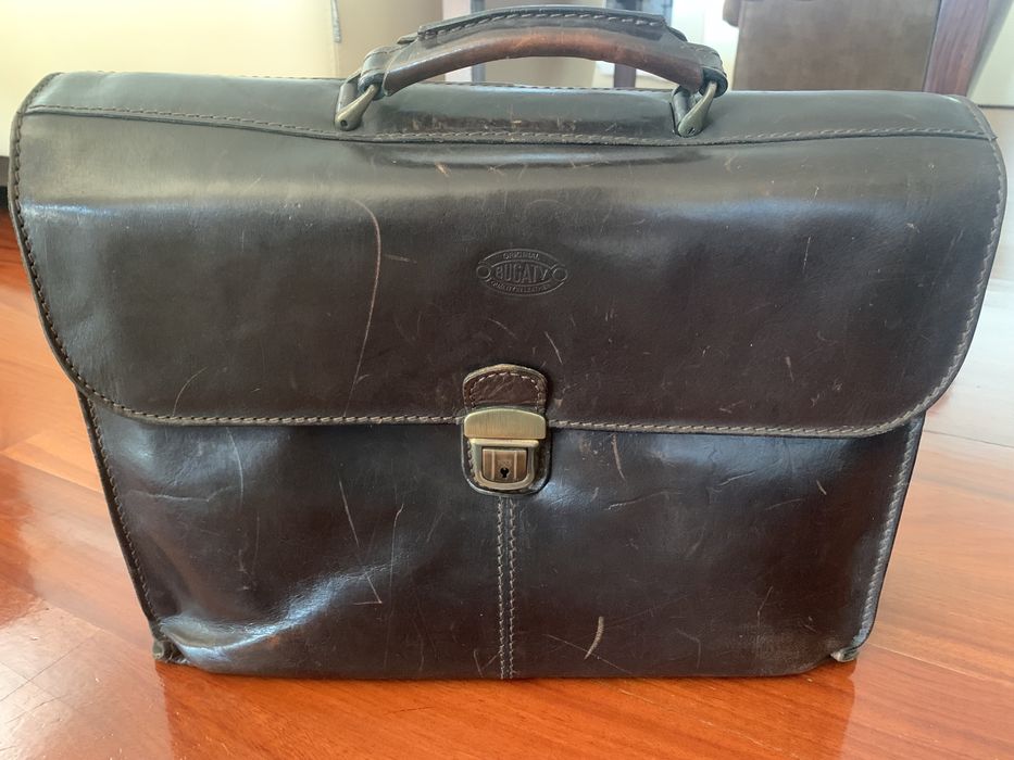 Pasta executivo em pele Bugatti