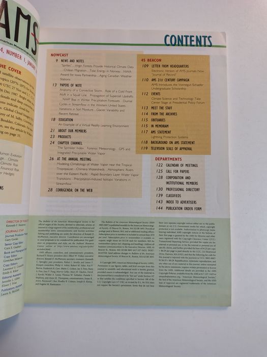 BAMS - Bulletin of The American meteorological society

Volume 83 Numb