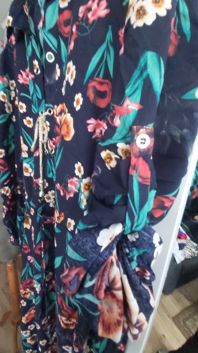 Sukienka boho kwiaty długa