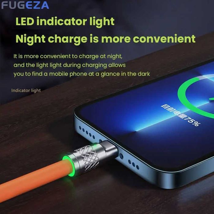 Kabel 3w1: microUSB, USB C, lightning 120 cm żółty