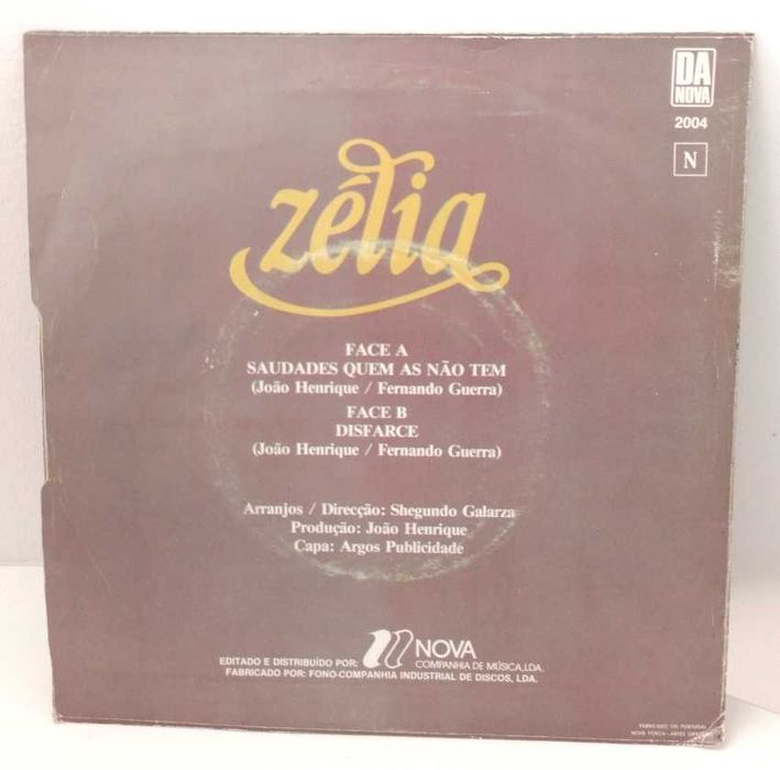 Zélia – Saudades Quem As Não Tem