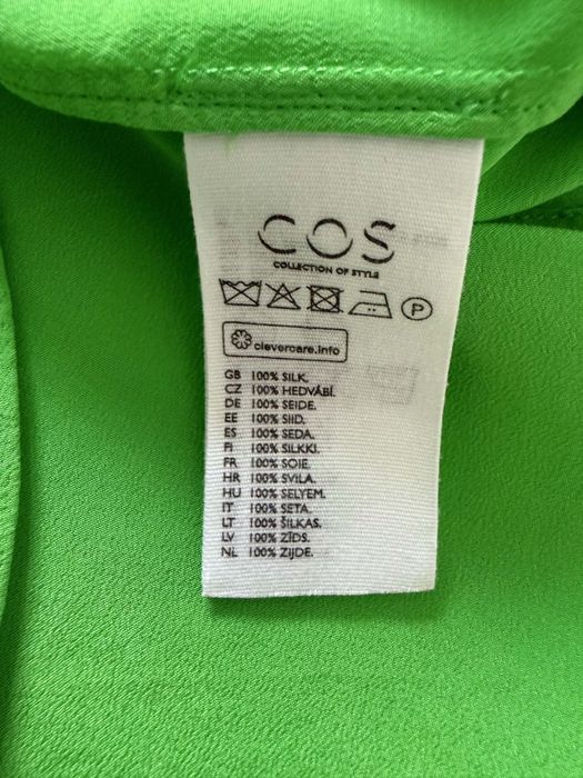 COS S jedwabna bluzka damska zielona elehancka women’s shirt