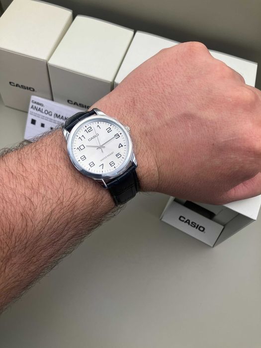 NOWY Klasyk Casio MTP-V001L | Skóra Naturalna | BOX | Real Photo #old money