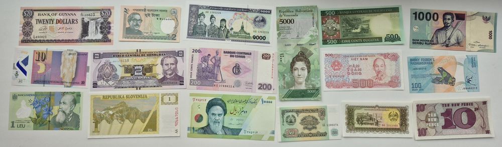 Колекція оригінальних банкнот світу 100 банкнот - 100 країн UNC