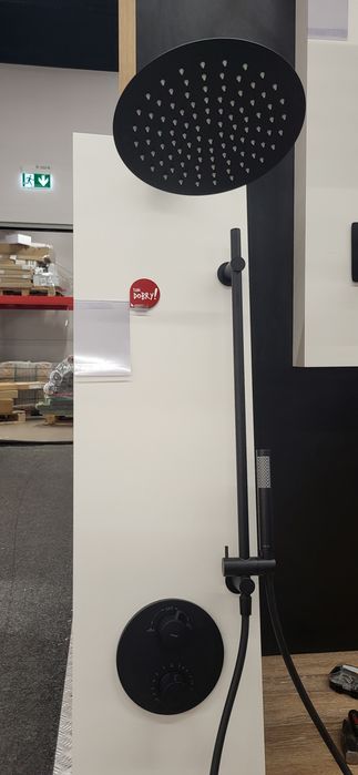 CERSANIT SET Zestaw podtynkowy z baterią ZEN TERMOSTAT czarny