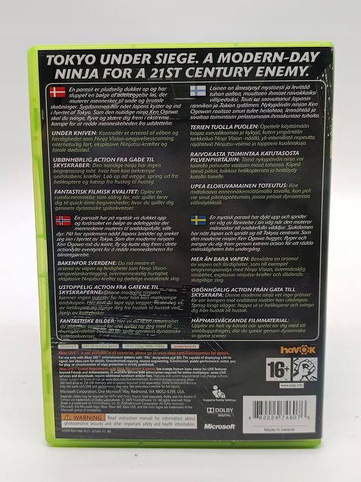 ninja blade xbox 360 pudełkowa