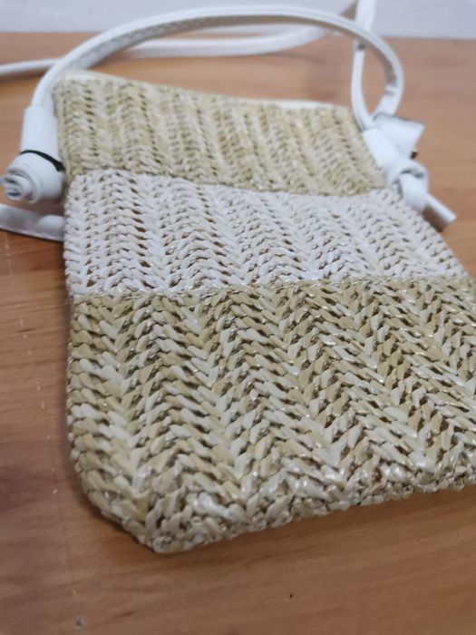 Mini torebka słomiana / jutowa na telefon letnia