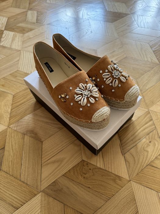 Espadryle brązowe