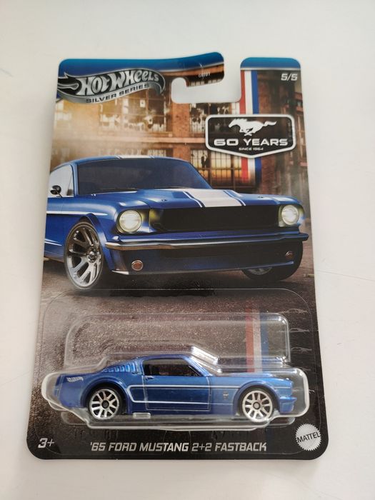 '65 Ford Mustang 2+2 Fastback Chase Hot Wheels Silver Series 60TH