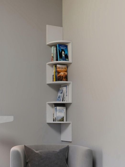 Półka Wisząca Ścienna Regał Narożny Szafka na Kwiaty Książki do Salonu