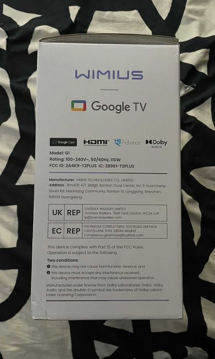 Projetor wimius Google tv