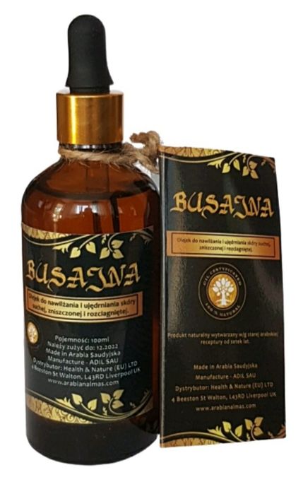 Nowy Olejek BUSAJNA 100ml. Sucha rozciągnięta skóra.