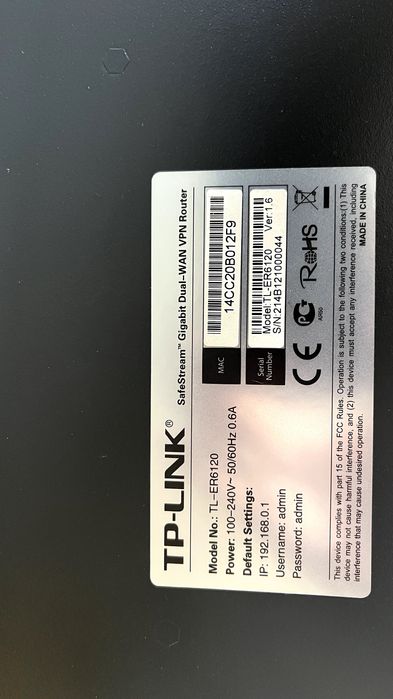 Router TP-Link TL-ER6120 2x WAN 3x LAN DMZ VPN