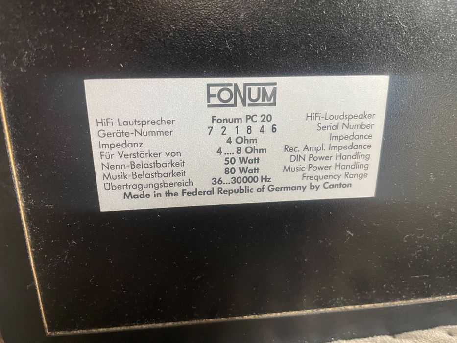 Kolumny Canton Fonum pc20