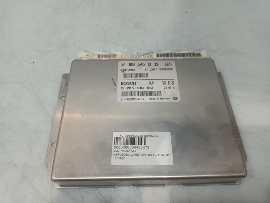 centralina ABS mercedes-benz clase a bm 168