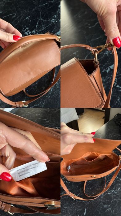 Сумка винтажная коричневая мессенджер стильная через плечо