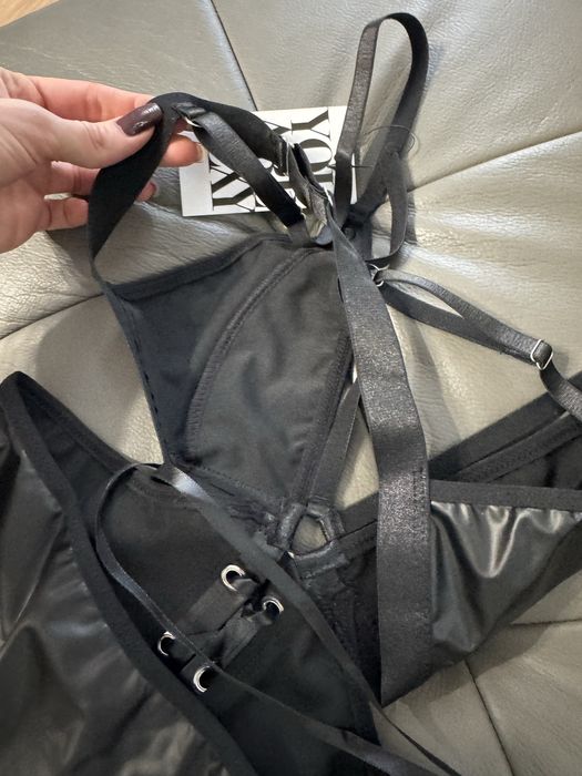 Seksowne body skórzane lateksowe bielizna erotyczna s walentynki