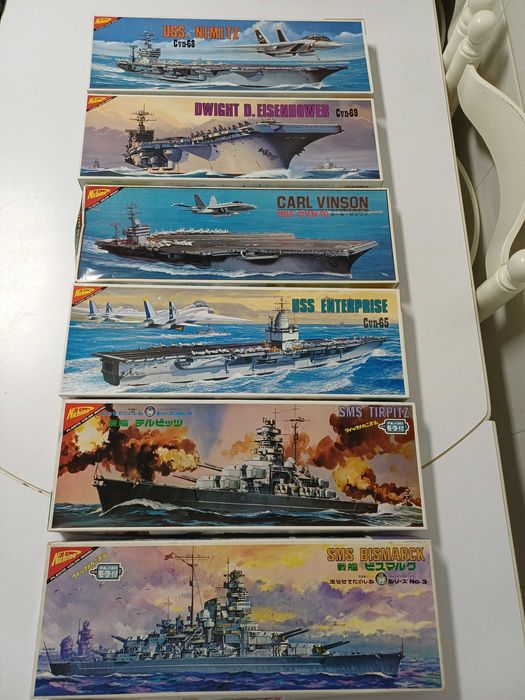 Porta-aviões EUA e navios Alemães da 2ª guerra mundial 6 unidades