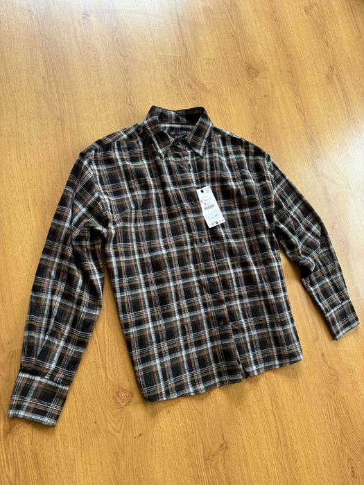 Фланелева Сорочка Овершот Zara RELAXED FIT CHECK S-M