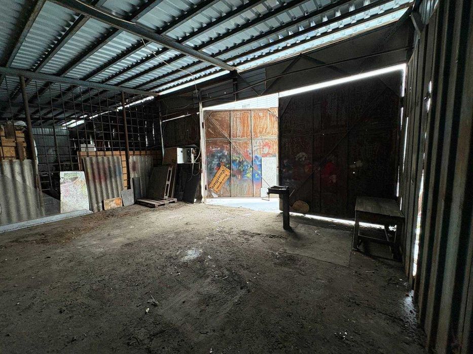 Ангар 90м2, вагончик під офіс і своя огородж.площадка,380В-для виробн.