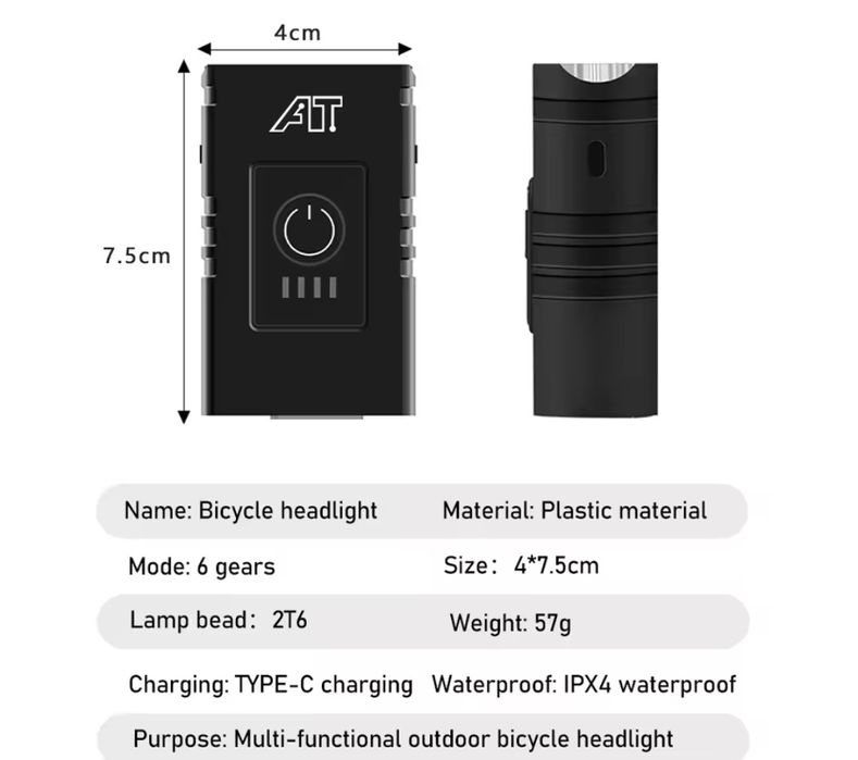 Super potente lanterna de bicicleta