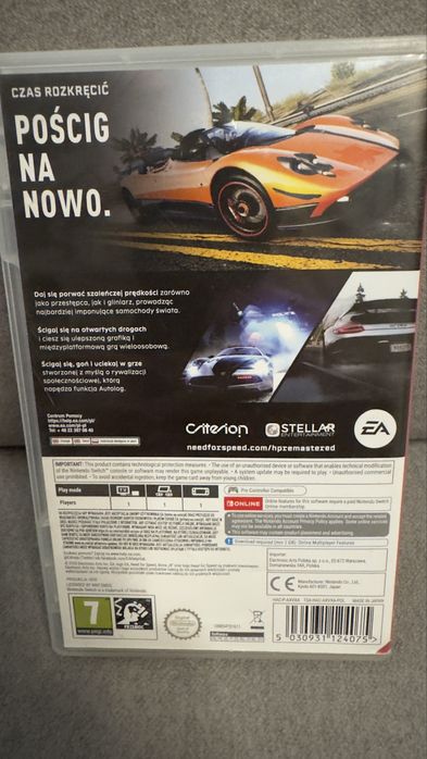 Nitendo Switch Need For Speed Hot Pursuit cartridge