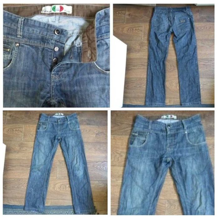 Джинсы брюки зауженные прямые мужские armani XS-M чоловічі малий р-р