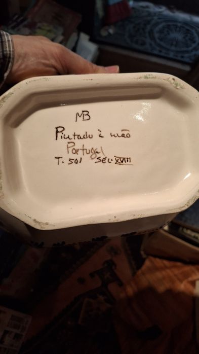 Terrina faiança mb pintada a mão repro xviii